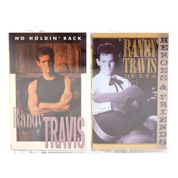 Randy Travis Cassette Tape Lot No Holdin' Back Heroes & Friends WB Untested - Picture 1 of 2